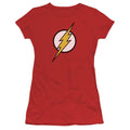 The Flash Lightning Bolt Logo Red Juniors T-Shirt