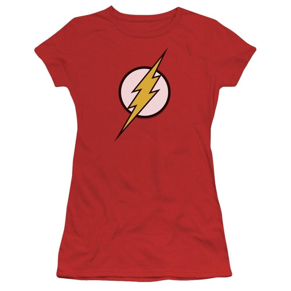The Flash Lightning Bolt Logo Red Juniors T-Shirt