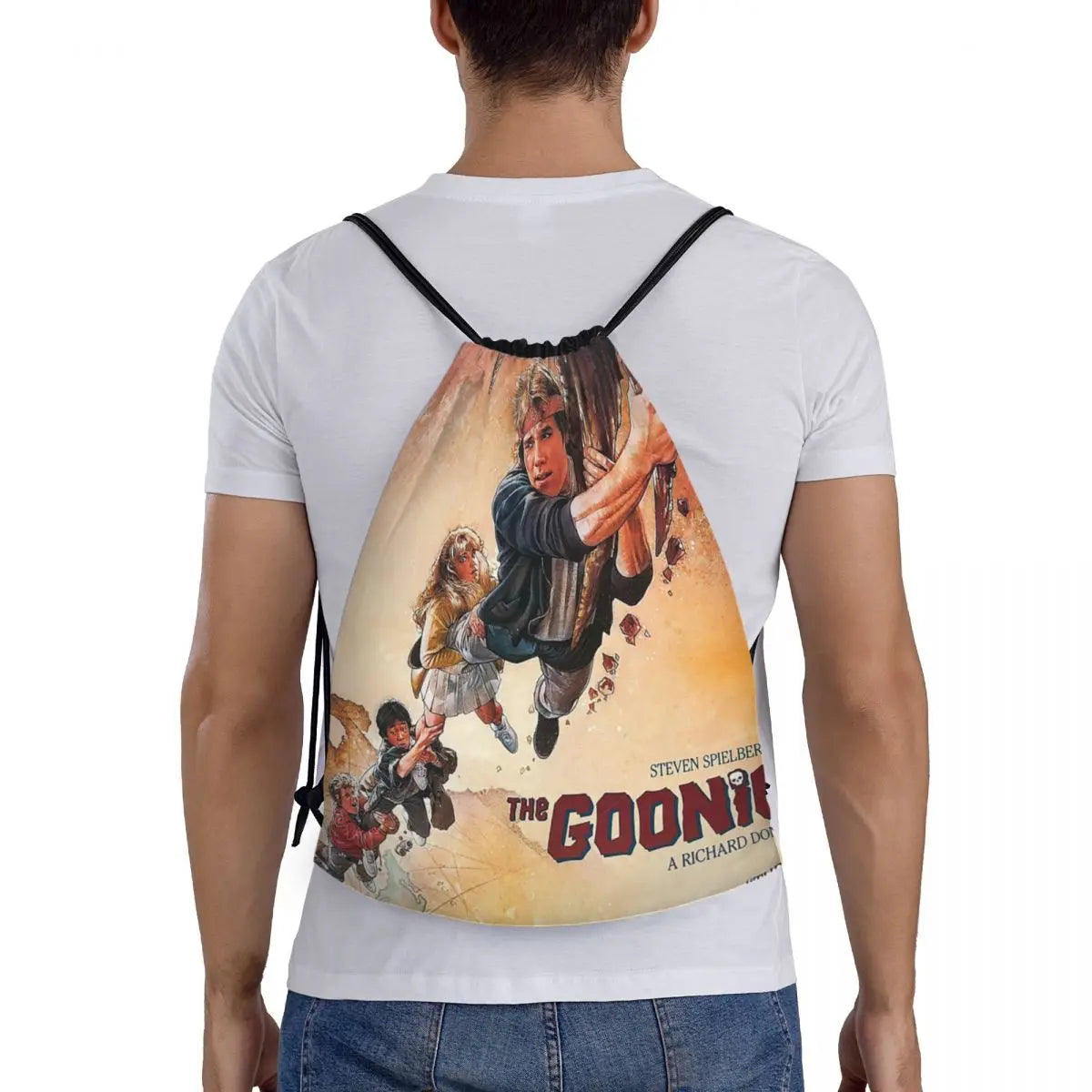 The Goonies Drawstring Backpack Sports Gym Bag for Women Men Adventure Comedy Movie Shopping Sackpack