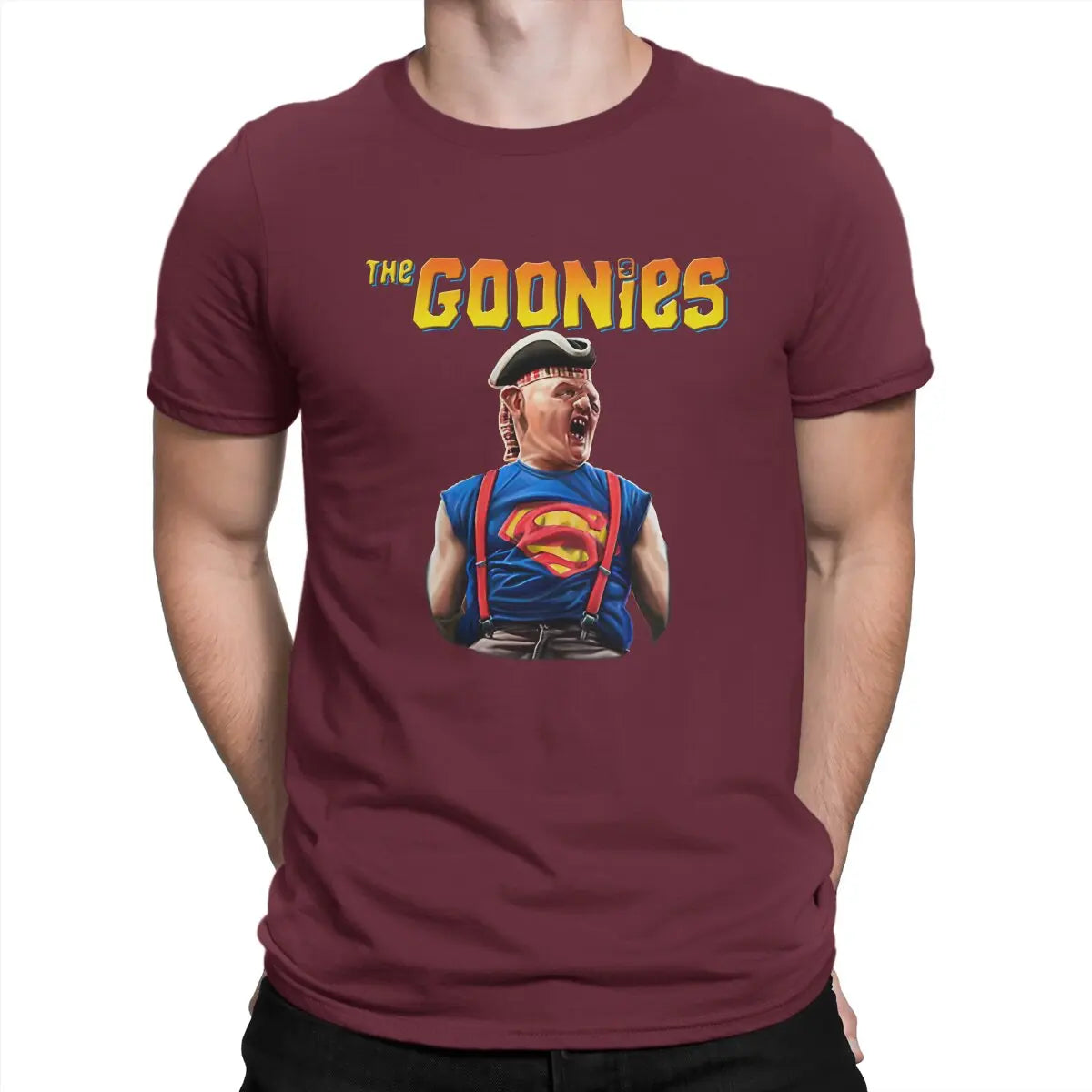 The Goonies Sloth T Shirts Men 100% Cotton Amazing T-Shirts Crew Neck The Goonies Tees Short Sleeve Clothing Graphic