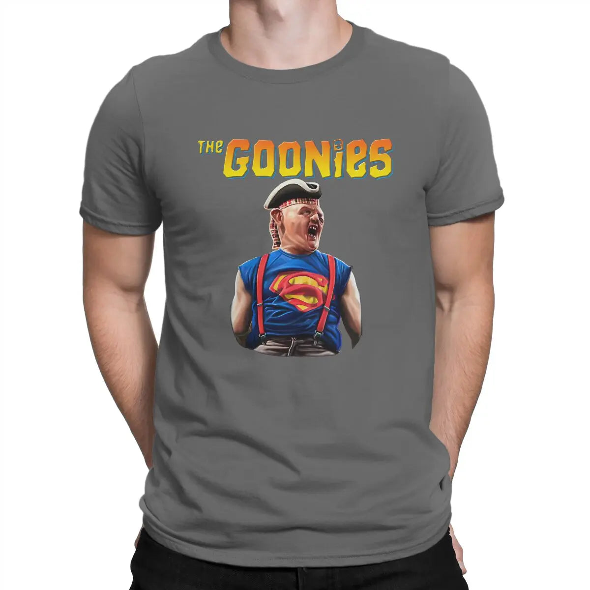 The Goonies Sloth T Shirts Men 100% Cotton Amazing T-Shirts Crew Neck The Goonies Tees Short Sleeve Clothing Graphic