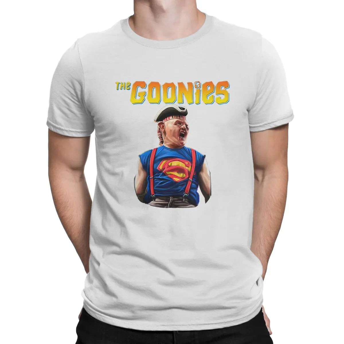 The Goonies Sloth T Shirts Men 100% Cotton Amazing T-Shirts Crew Neck The Goonies Tees Short Sleeve Clothing Graphic