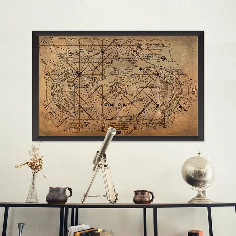 The Goonies Treasure Map Retro 1985 American Adventure Comedy Film Canvas Painting Posters Prints Wall Art Pictures Home Decor