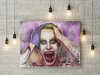 The Joker Suicide Squad Jared Leto inspired Abstract Framed Wall Art