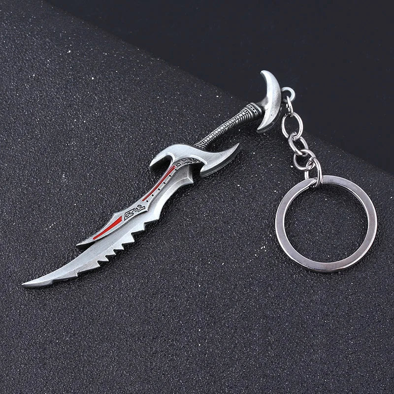 The Knife Keychain Online Elsweyr Coin Key Chain for Men Weapon Model Car Keyring Jewelry