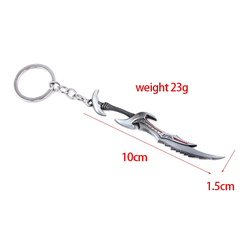 The Knife Keychain Online Elsweyr Coin Key Chain for Men Weapon Model Car Keyring Jewelry