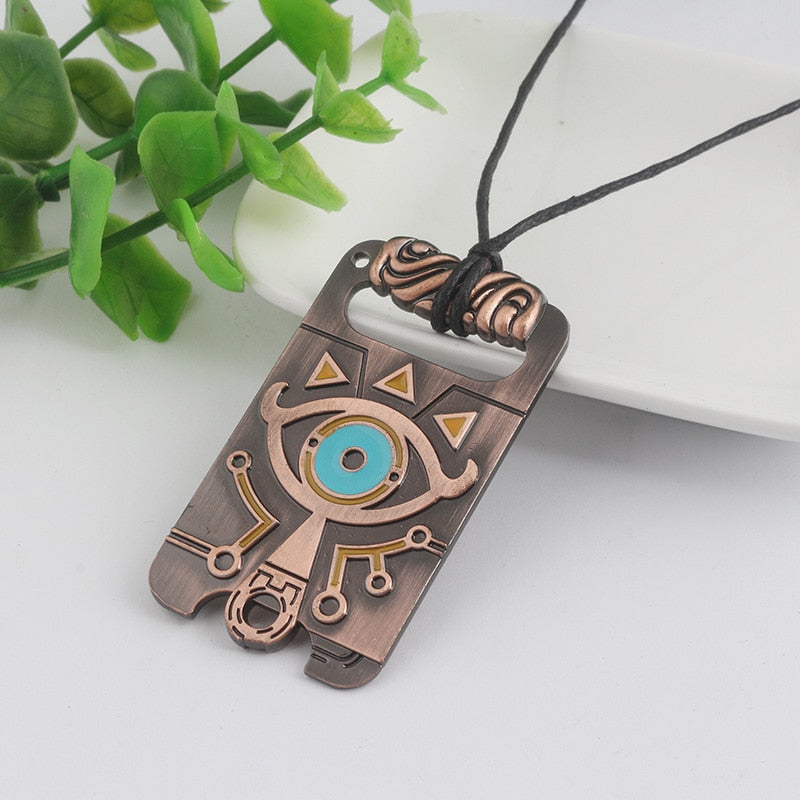 The Legend of Zelda Sheikah Slate Breath of the Wild Keychain Cosplay Pendant Keyring Key Chain Necklace