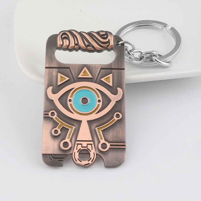 The Legend of Zelda Sheikah Slate Breath of the Wild Keychain Cosplay Pendant Keyring Key Chain Necklace