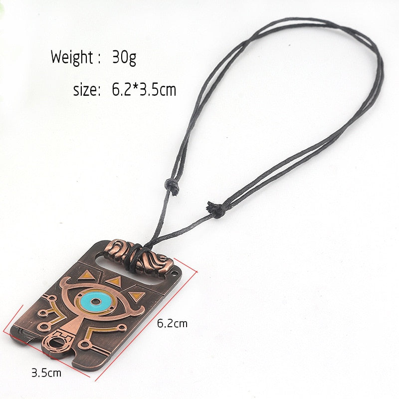 The Legend of Zelda Sheikah Slate Breath of the Wild Keychain Cosplay Pendant Keyring Key Chain Necklace