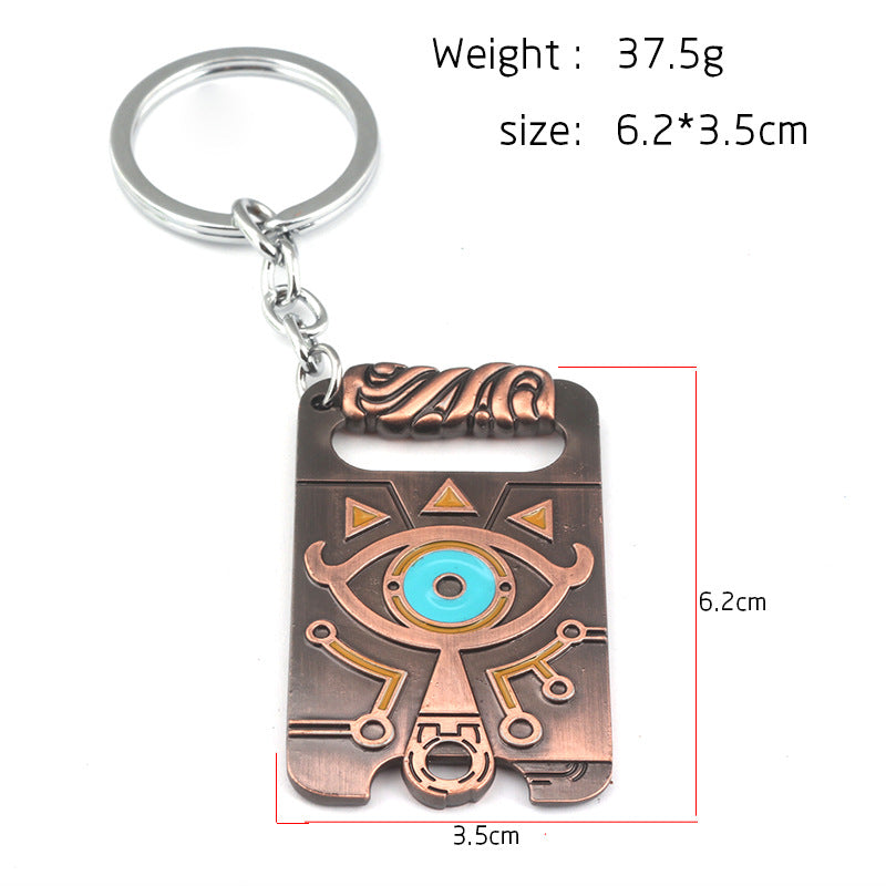 The Legend of Zelda Sheikah Slate Breath of the Wild Keychain Cosplay Pendant Keyring Key Chain Necklace