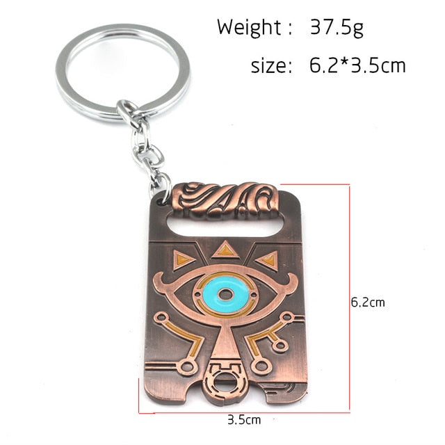 The Legend of Zelda Sheikah Slate Breath of the Wild Keychain Cosplay Pendant Keyring Key Chain Necklace