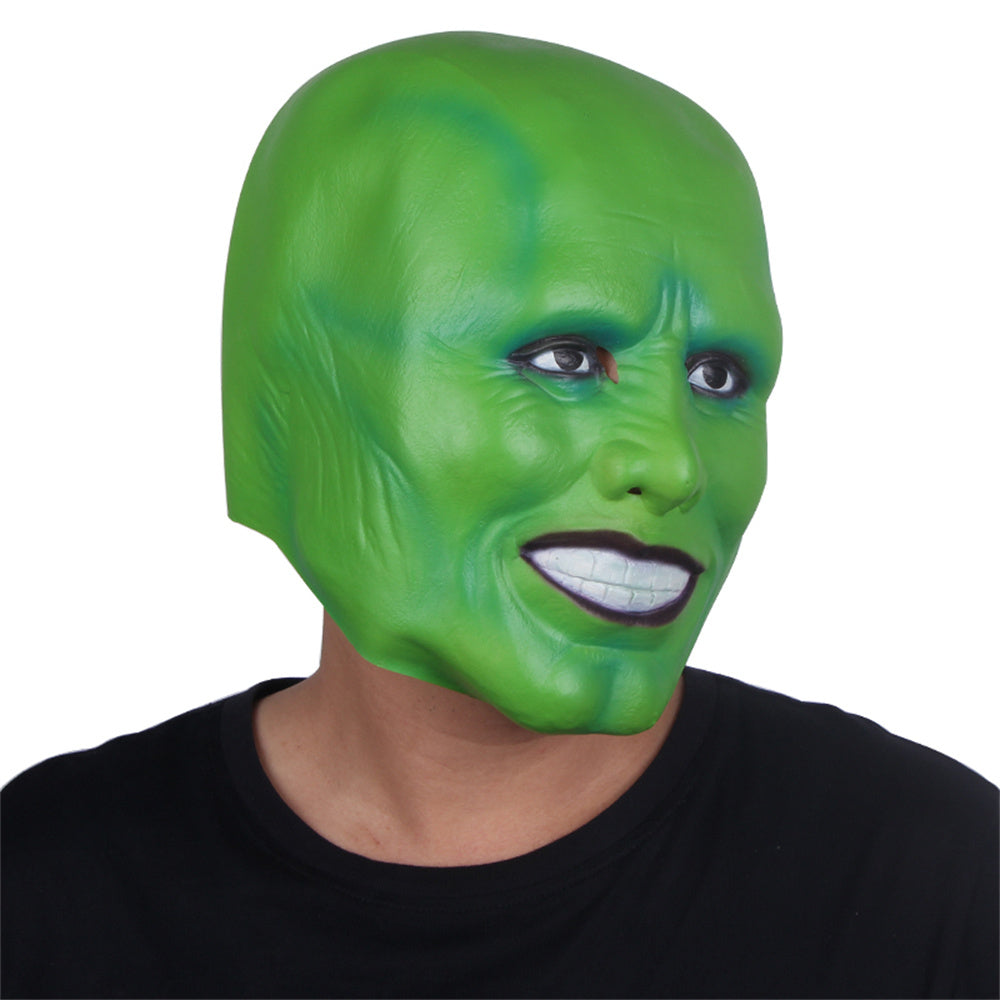 The Mask Funny Green Latex Mask Jim Carrey Movie Cosplay Headgear Halloween Superhero Fancy Dress Clothing Accessories