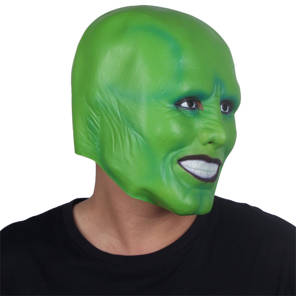 The Mask Funny Green Latex Mask Jim Carrey Movie Cosplay Headgear Halloween Superhero Fancy Dress Clothing Accessories