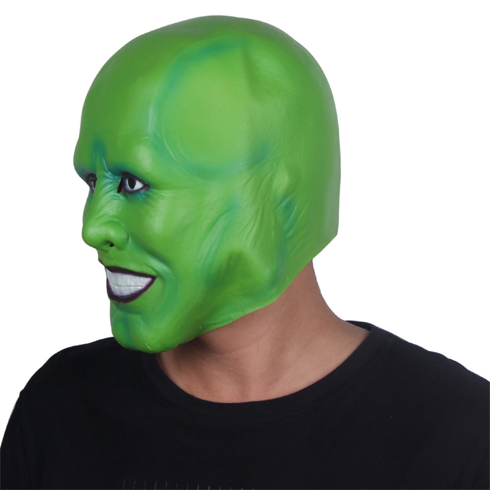 The Mask Funny Green Latex Mask Jim Carrey Movie Cosplay Headgear Halloween Superhero Fancy Dress Clothing Accessories