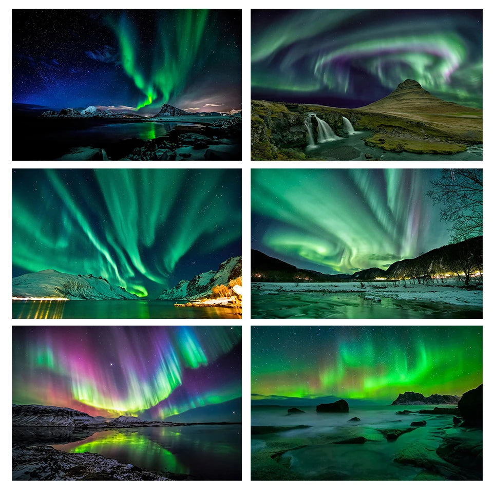 The Northern Lights 5d Diy diamond painting kits Mosaic full square round diamond embroidery stitch Aurora Borealis Wall decor