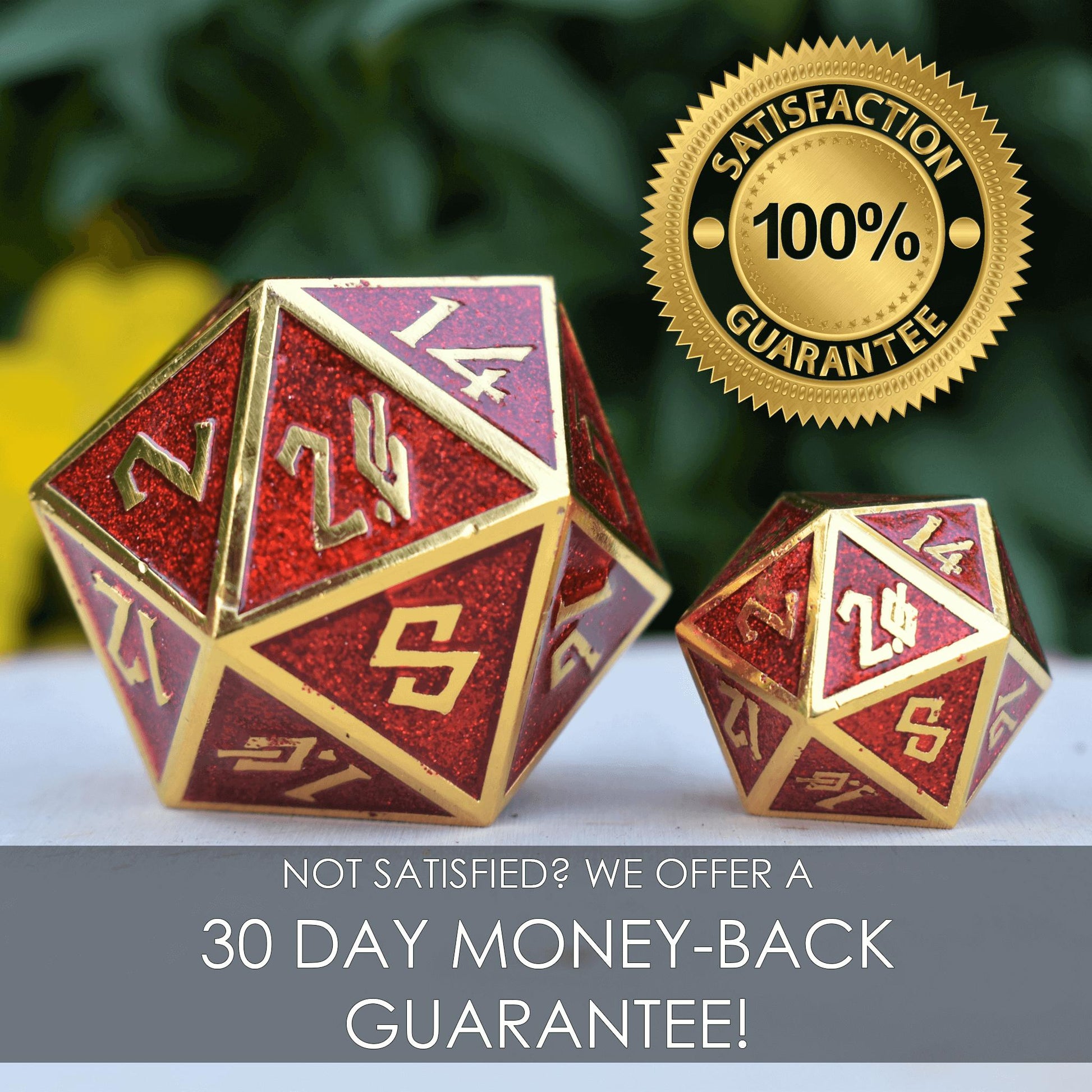 The Orb D100 -  Purple and Gold Metal Die