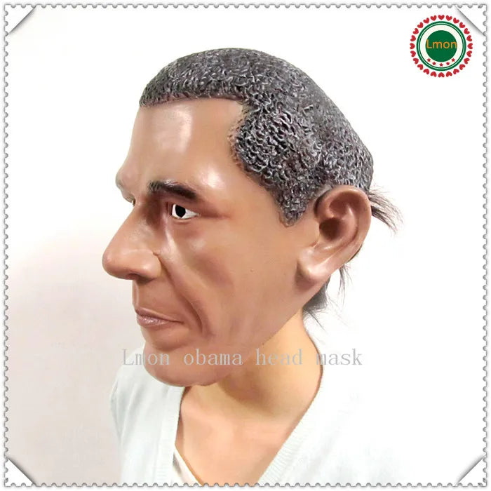 The President In United States Barack Hussein Obama Funny Mask Funny Halloween Party Costume Cosplay Human Face Mask in stock