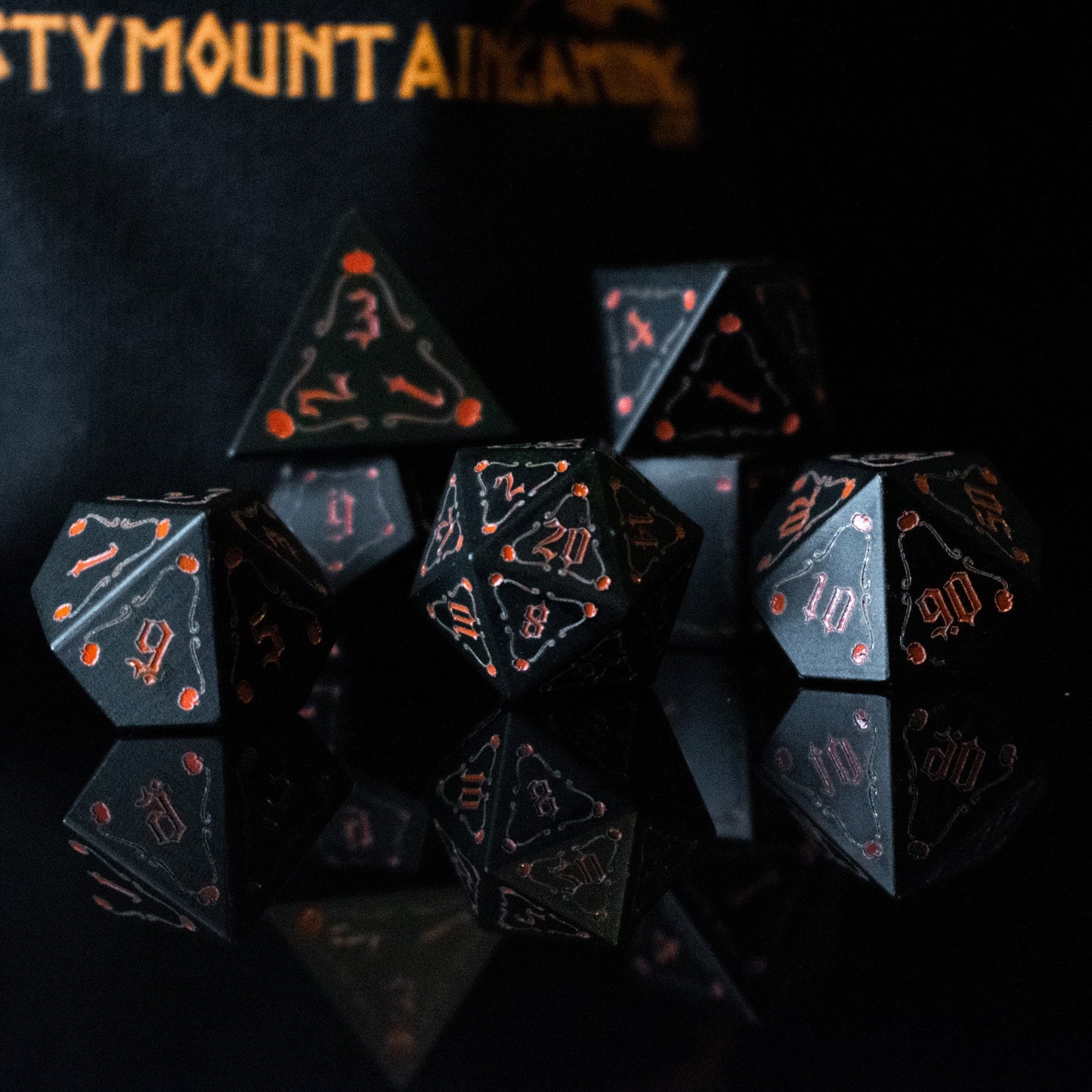 The Pumpkin Aluminum Metal Dice Set