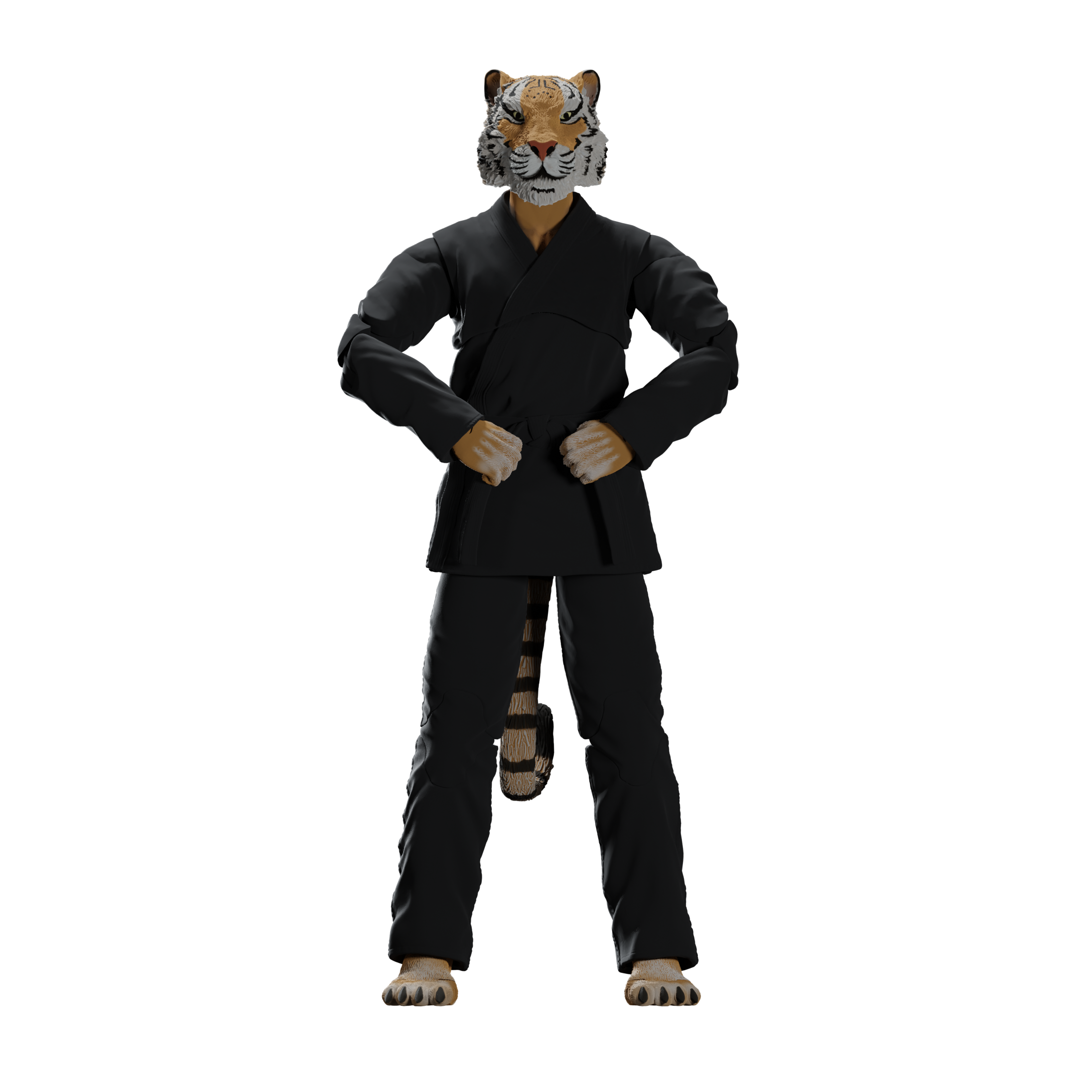 Jiu Jitsu Combat Creatures Tiago the Tiger Action Figure