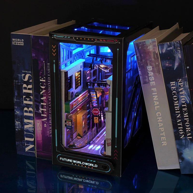 Tianyu DIY Cabin TC36 Future Cyberpunk Style Handmade Assembly Creative 3D Bookstand Model Decoration