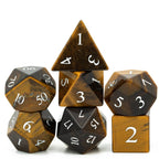 Tiger's Eye Gemstone Dice Set - 