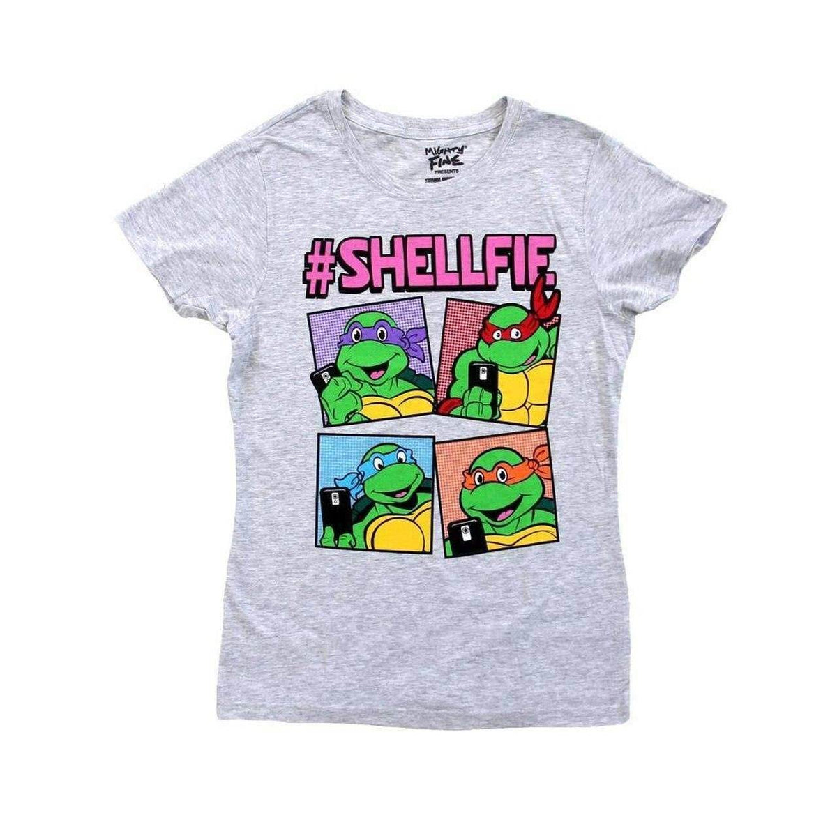 TMNT Teenage Mutant Ninja Turtles Boxes Shellfie Juniors T-Shirt - XS