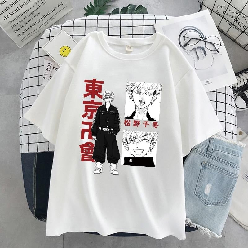 Tokyo Revengers T Shirt Men Chifuyu Matsuno Graphic Tees Anime T-shirt Unisex Summer Tops Tshirt Male