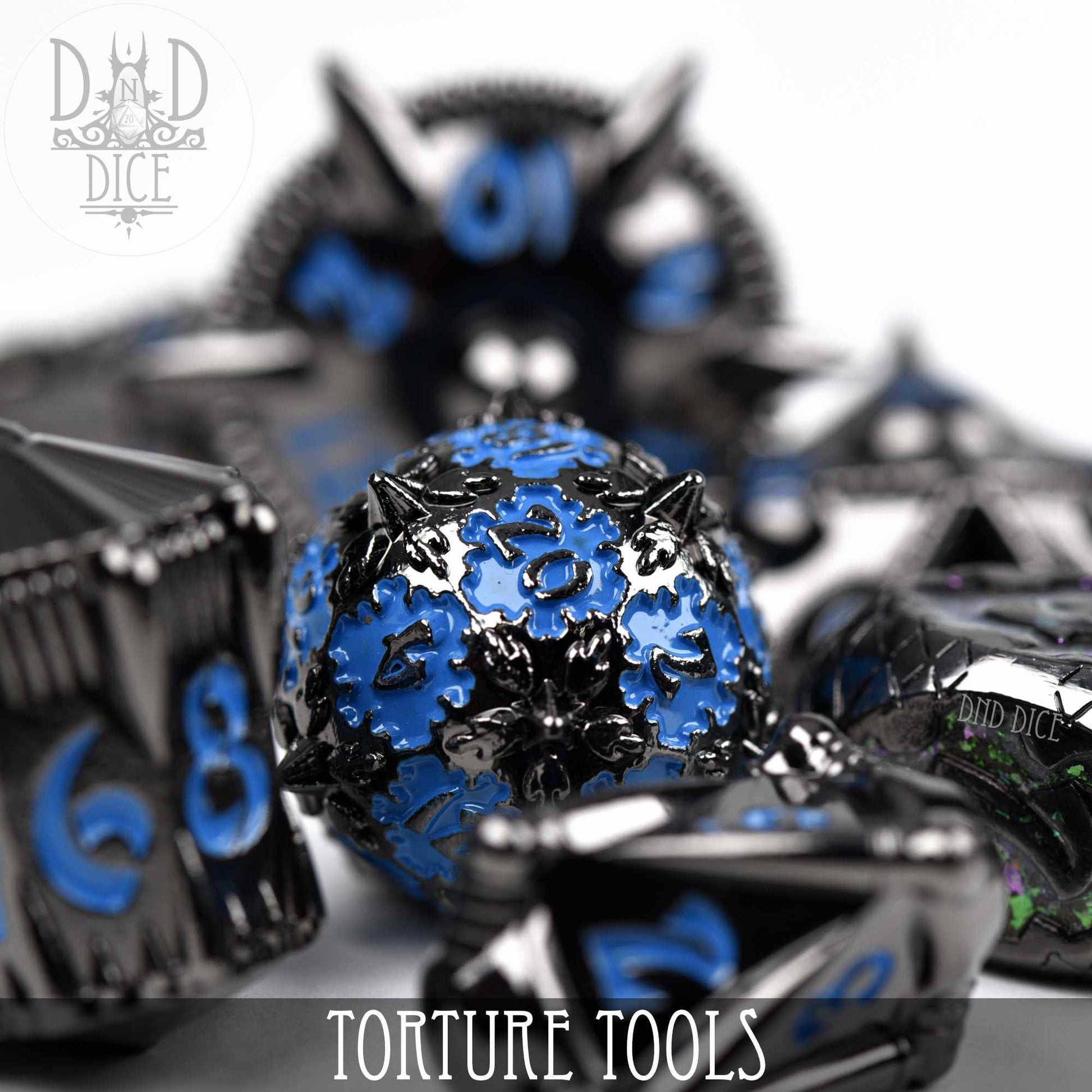 Torture Tools Blue - Metal Dice Set