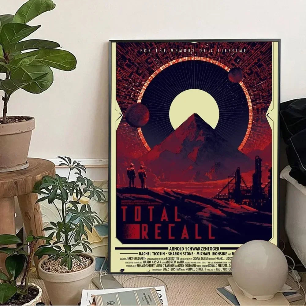 Total Recall (1990) Artwork Movie Poster Painting Wall Art Picture Canvas Prints Home Decoration Poster for Living Room No Frame