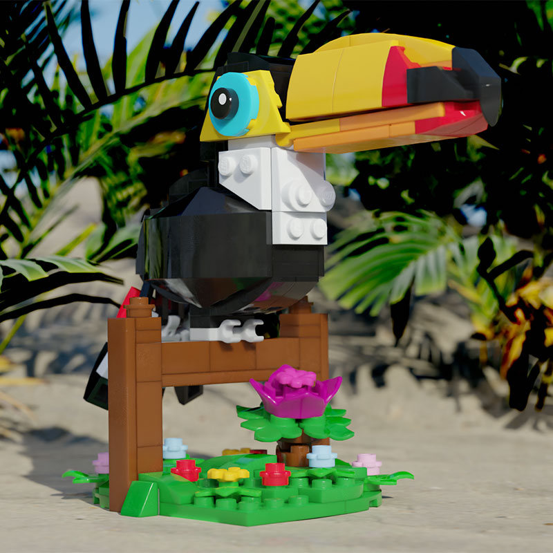 Toucan - Custom Building Set using LEGO parts