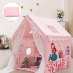Large Kids Play Tent with Removable Cotton Mat-Pink