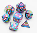 Transgender Pride Flag - Metal RPG Dice Set - 