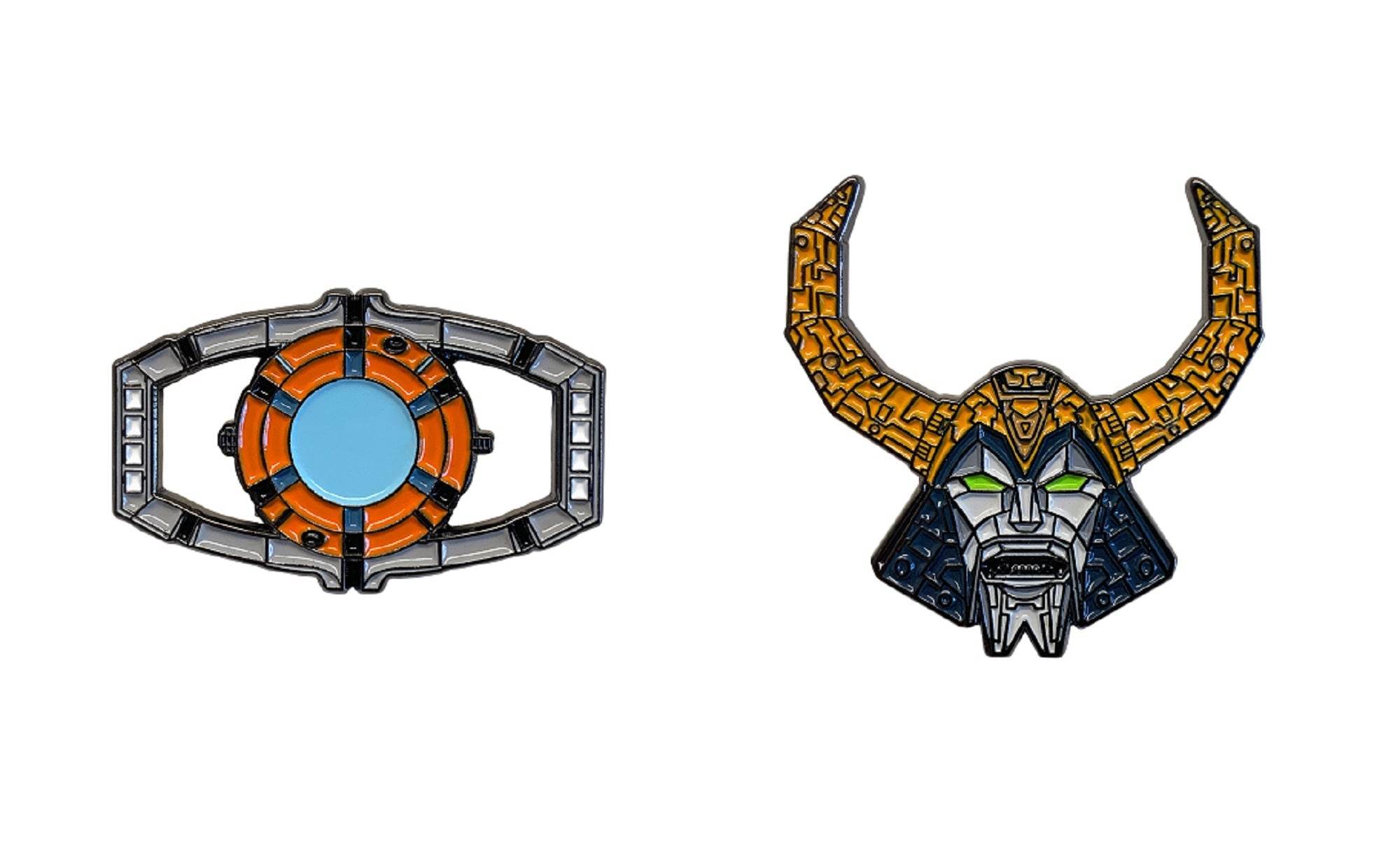 Transformers The Movie Unicron and Matrix Of Leadership 80's 2 Pack Enamel Pin Set - 