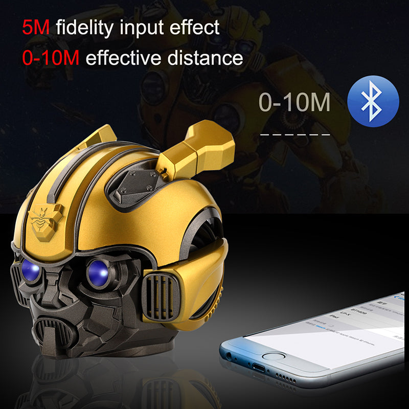 Transformers Bumblebee Helmet Wireless Bluetooth 5.0 Speaker With Fm Radio Support Usb Mp3 TF for Kids