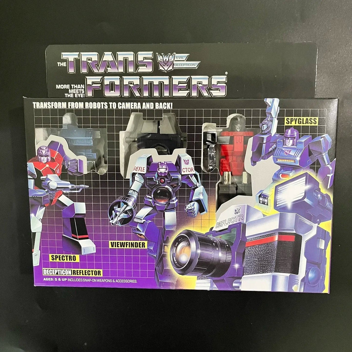 Transformetion G1 Reissue KO Soundwave Reflector Laserbeak and Frenzy Slamdance Action Figure Toy Gift Collection