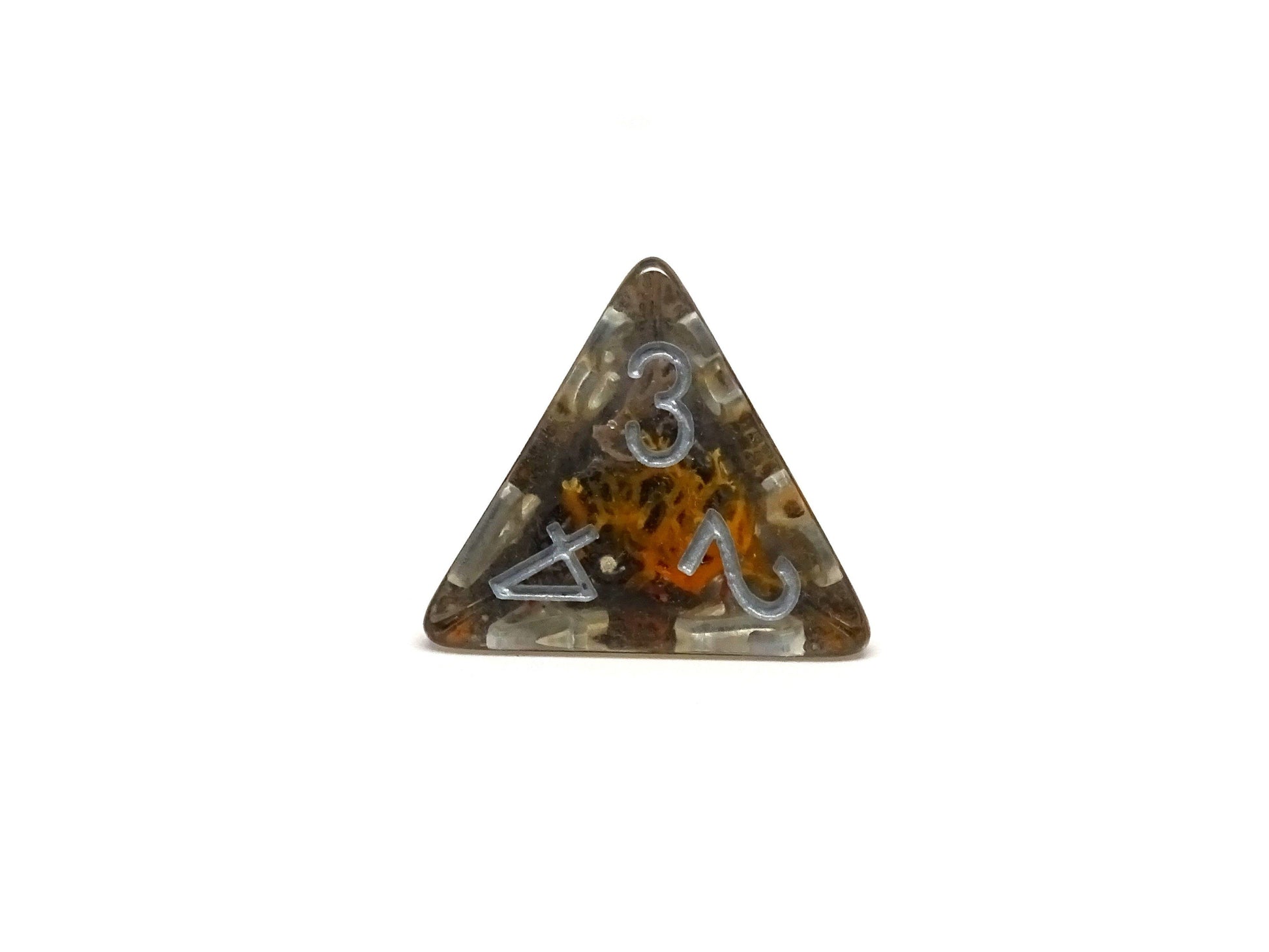 Translucent Neuron Brown and Amber Dice Collection - 7 Piece Set