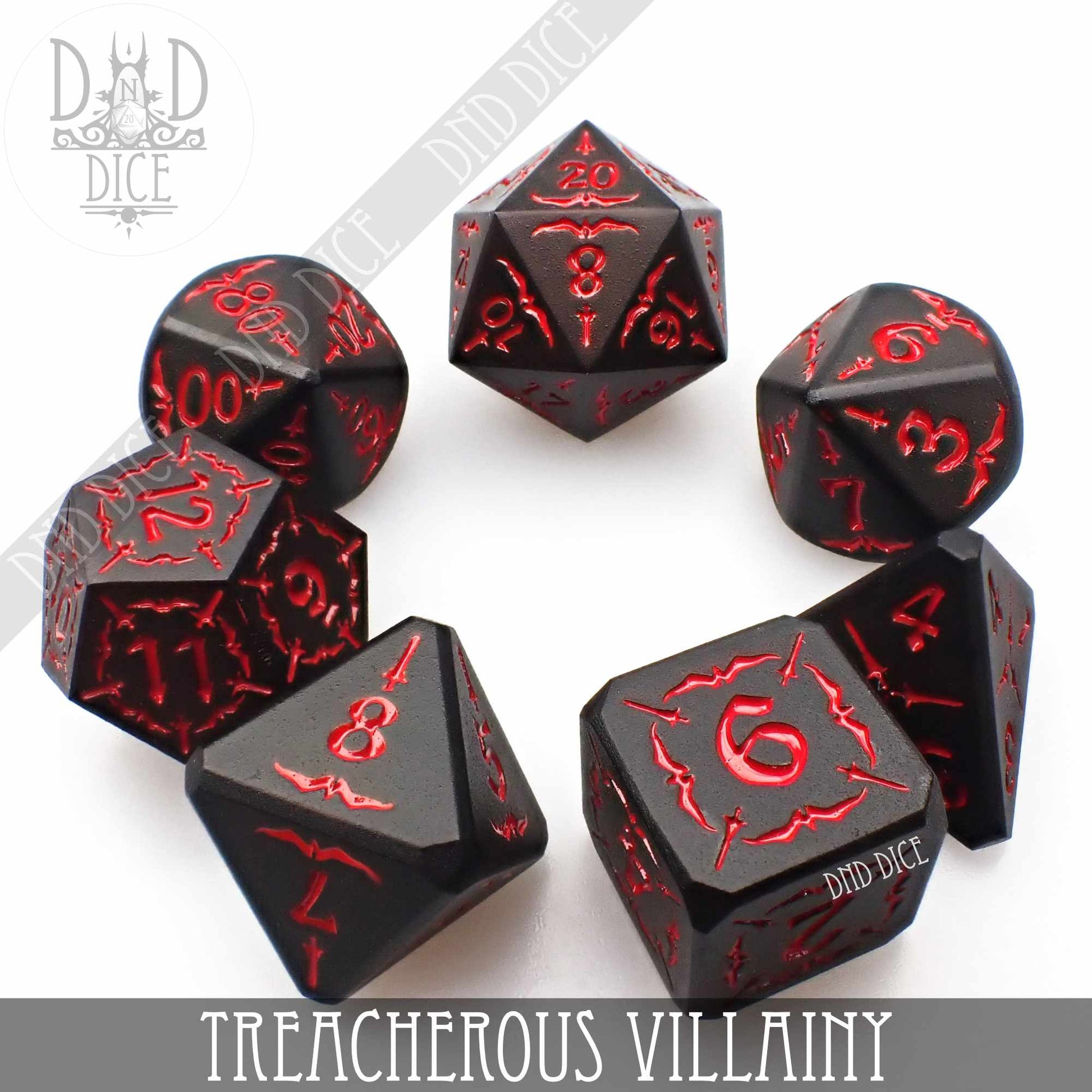 Treacherous Villainy Metal Dice Set