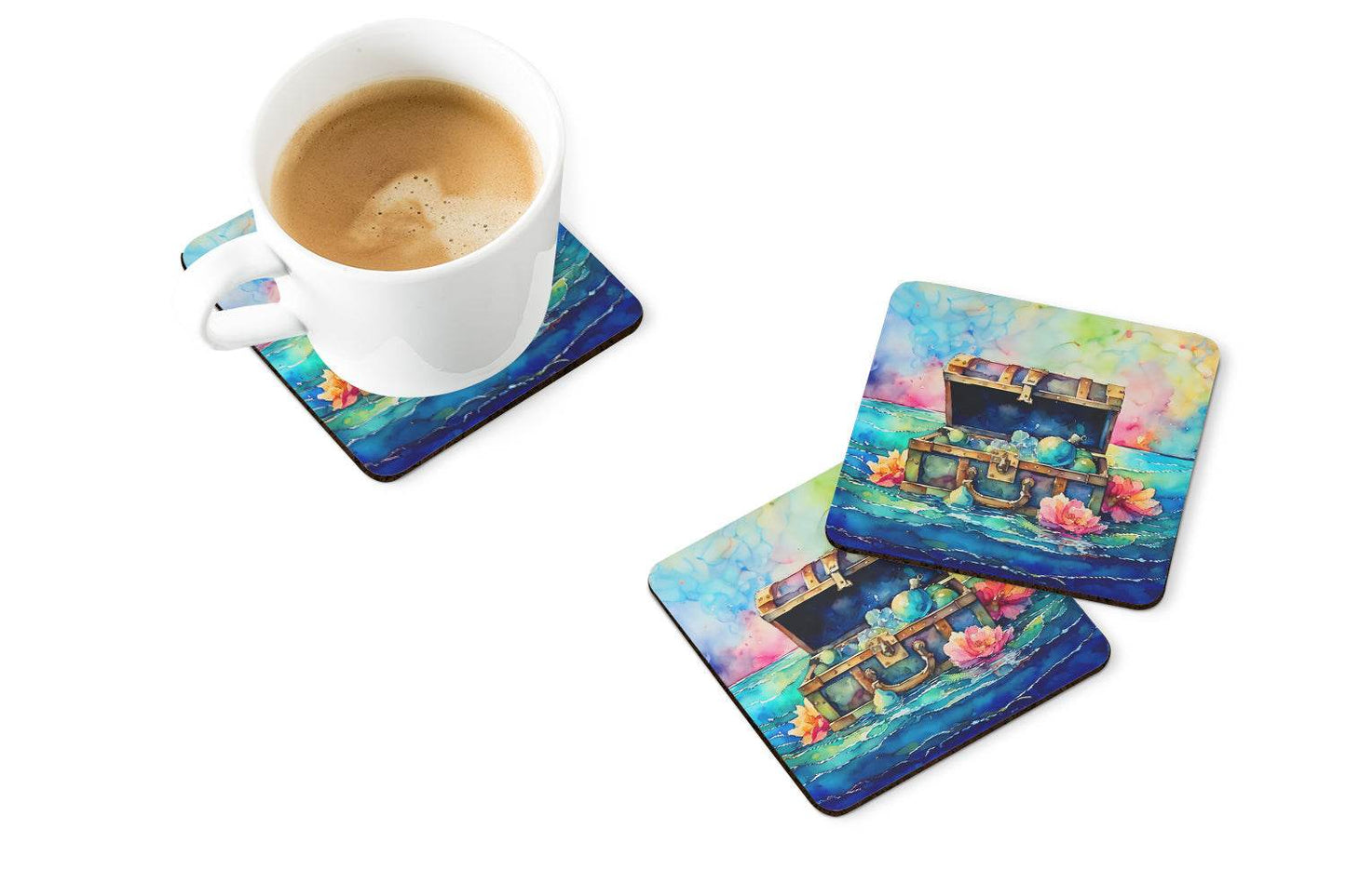 Treasure Chest Foam Coasters - 