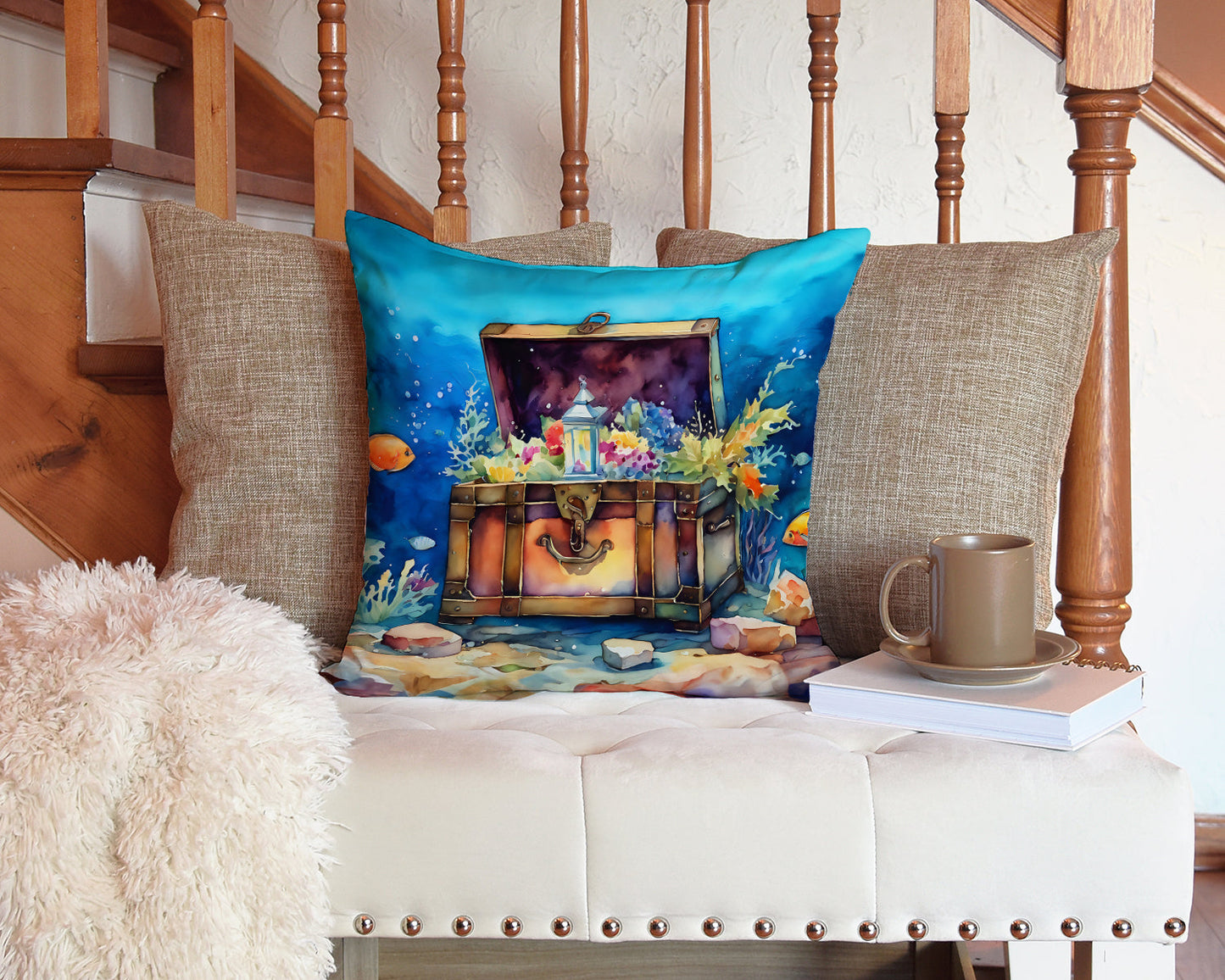 Treasure Chest Throw Pillow