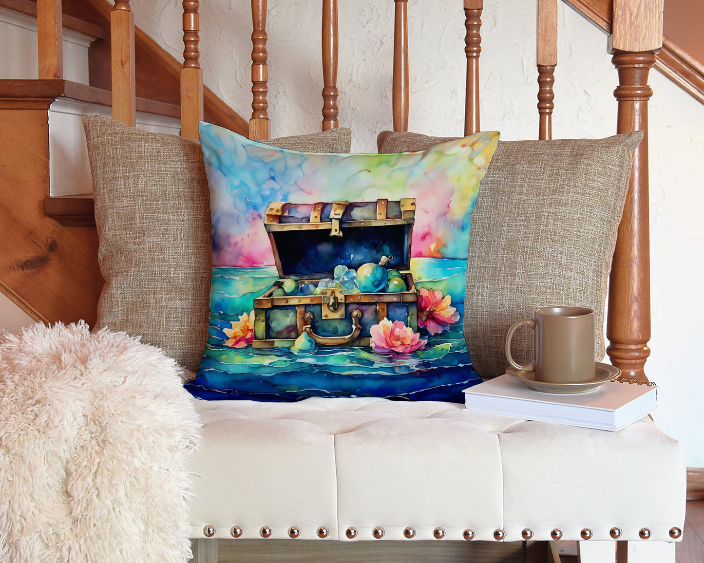 Treasure Chest Throw Pillow