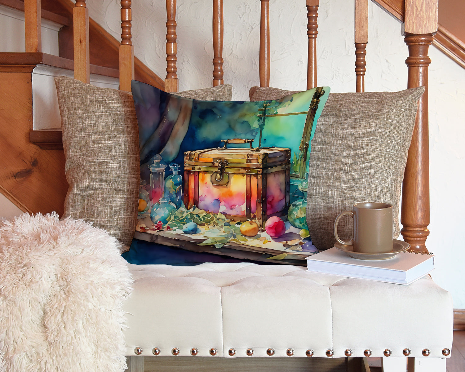 Treasure Chest Throw Pillow