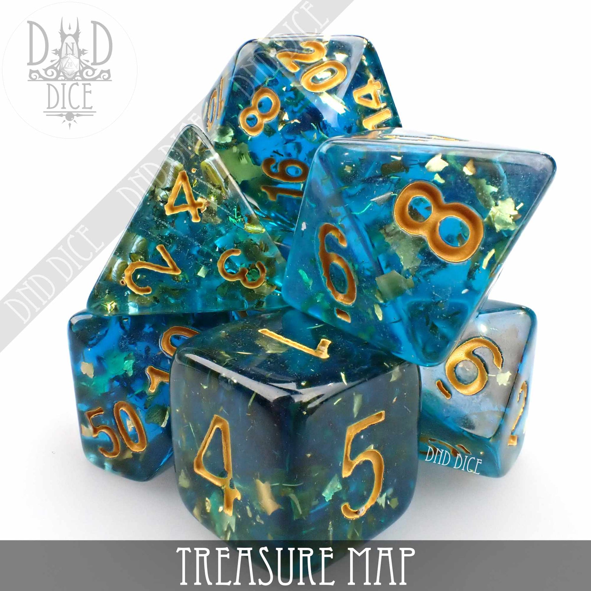 Treasure Map Dice Set