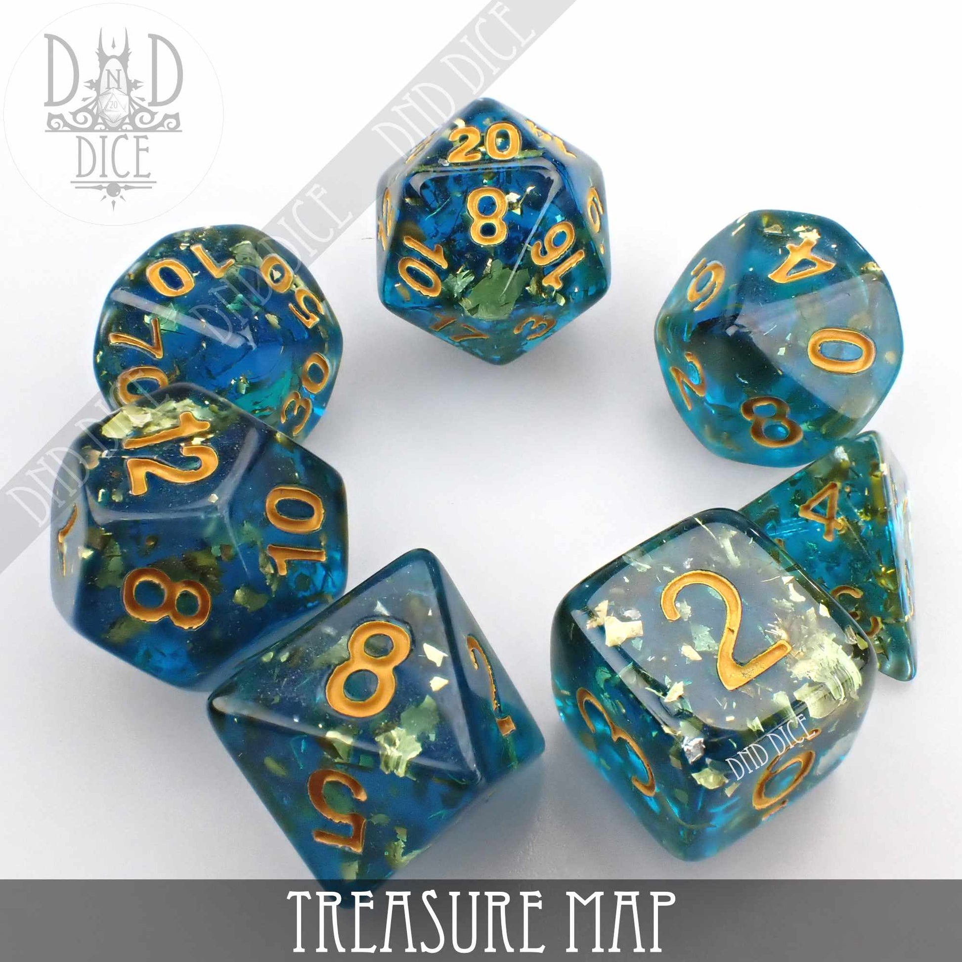 Treasure Map Dice Set