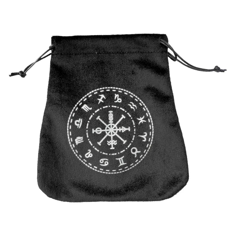 Tree of Life Velvet Tarots Cards Bag Rune Constellation Witch Divination Board Games Accessories Jewelry Dice Storage Bag Pouch