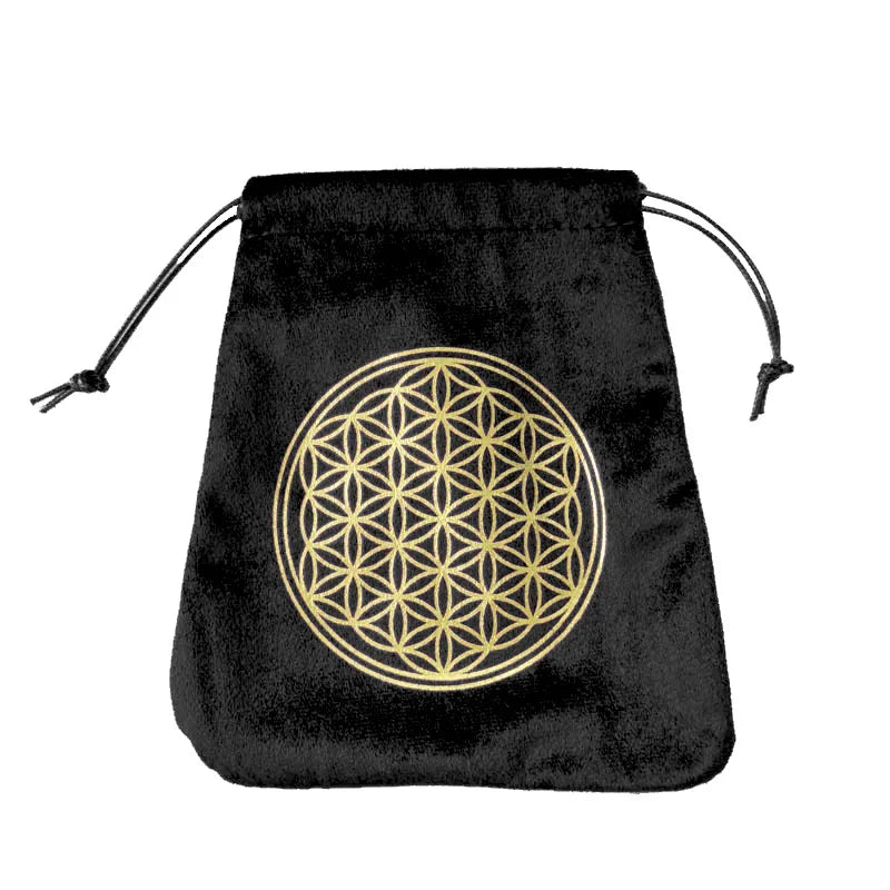 Tree of Life Velvet Tarots Cards Bag Rune Constellation Witch Divination Board Games Accessories Jewelry Dice Storage Bag Pouch