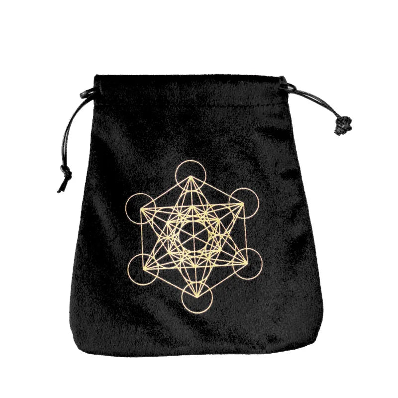 Tree of Life Velvet Tarots Cards Bag Rune Constellation Witch Divination Board Games Accessories Jewelry Dice Storage Bag Pouch