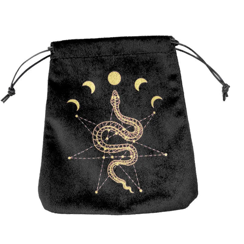 Tree of Life Velvet Tarots Cards Bag Rune Constellation Witch Divination Board Games Accessories Jewelry Dice Storage Bag Pouch