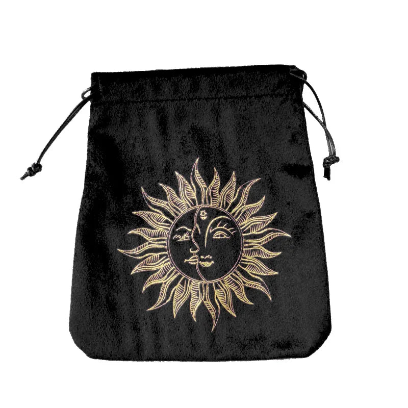 Tree of Life Velvet Tarots Cards Bag Rune Constellation Witch Divination Board Games Accessories Jewelry Dice Storage Bag Pouch