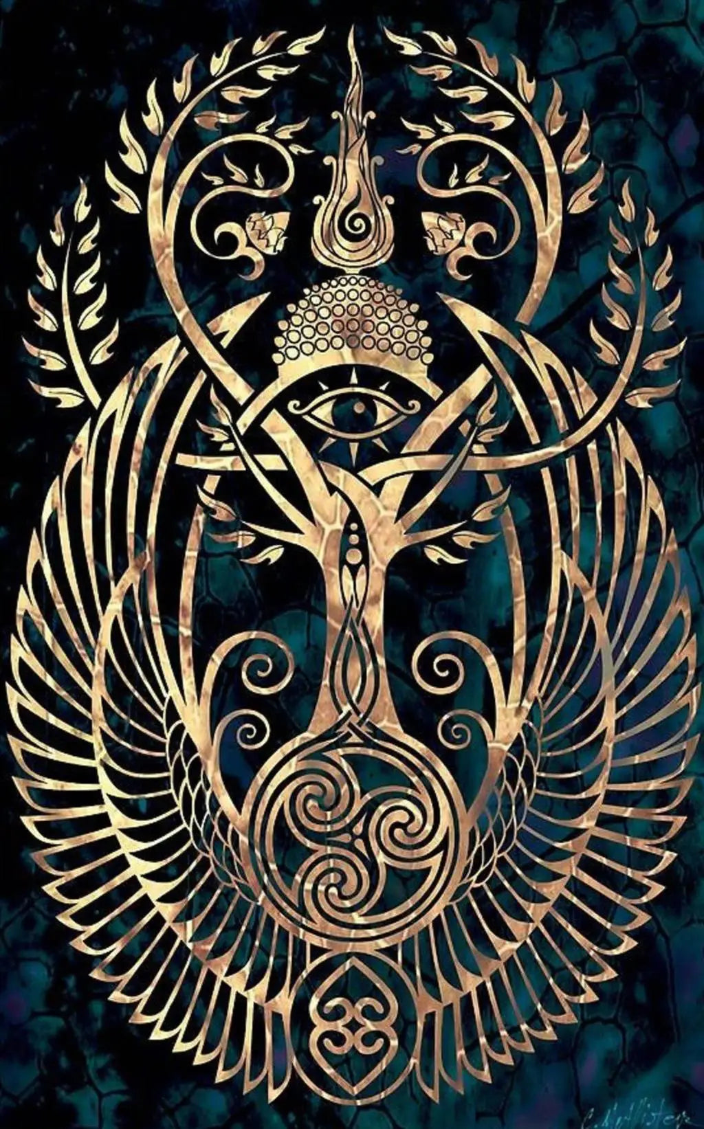 Tree Of Life Viking Art Diy Velvet AB Diamond Painting Full Diamond Mosaic Yggdrasil Tree Embroidery Picture Cross Home Decor