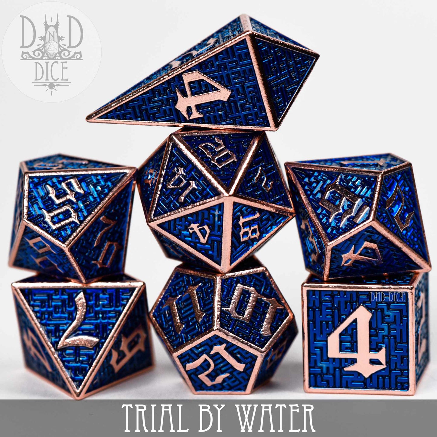 Trial By Water Metal Dice Set